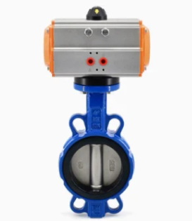 วาล์วผีเสื้อเวเฟอร์ตัวกระตุ้นนิวเมติกสแตนเลส